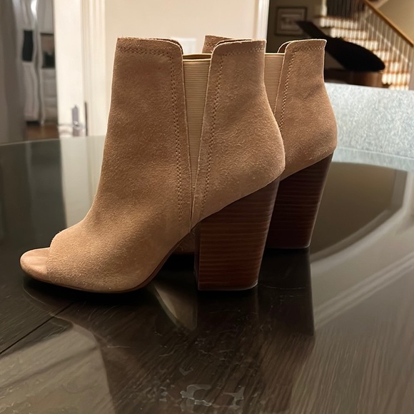Splendid Suede Booties with Wooden Heels - Picture 1 of 6